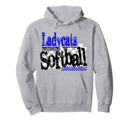 Ladycats Softball Mom Game Day Hoodie - Casual Everyday Wear Men Women - T-Shirt, Sweatshirt, Hoodie