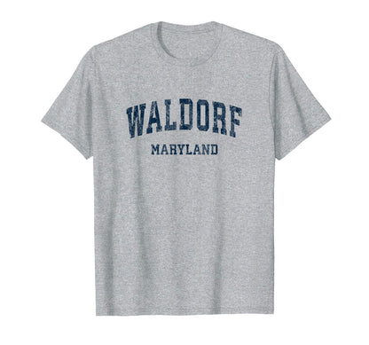 Waldorf Maryland Md Varsity Sports T-Shirt - Aesthetic Graphic for Adults - T-Shirt, Sweatshirt, Hoodie