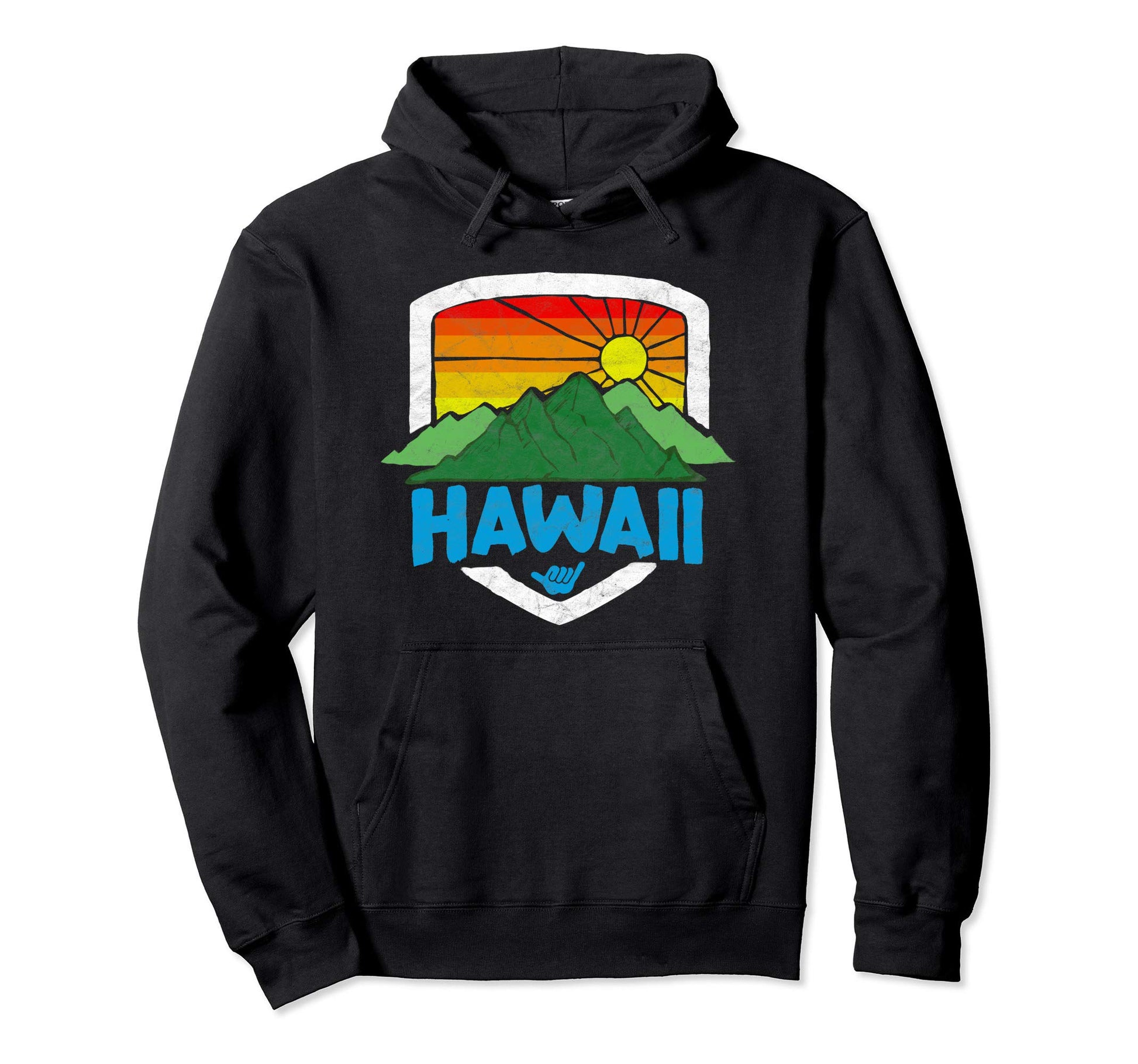 Hawaii Mountain And Rainbow Sky Hoodie - Casual Everyday Wear for Adults - T-Shirt, Sweatshirt, Hoodie