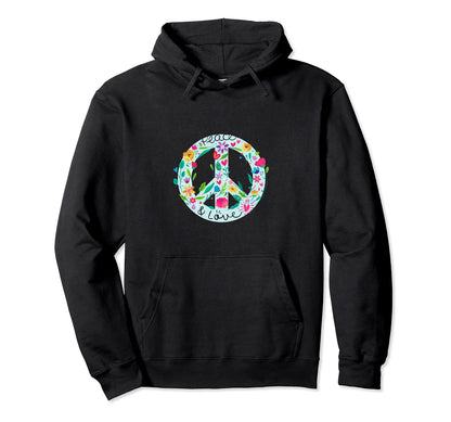 Peace Sign Love Peace Love Hoodie - Casual Everyday Wear for Adults - T-Shirt, Sweatshirt, Hoodie