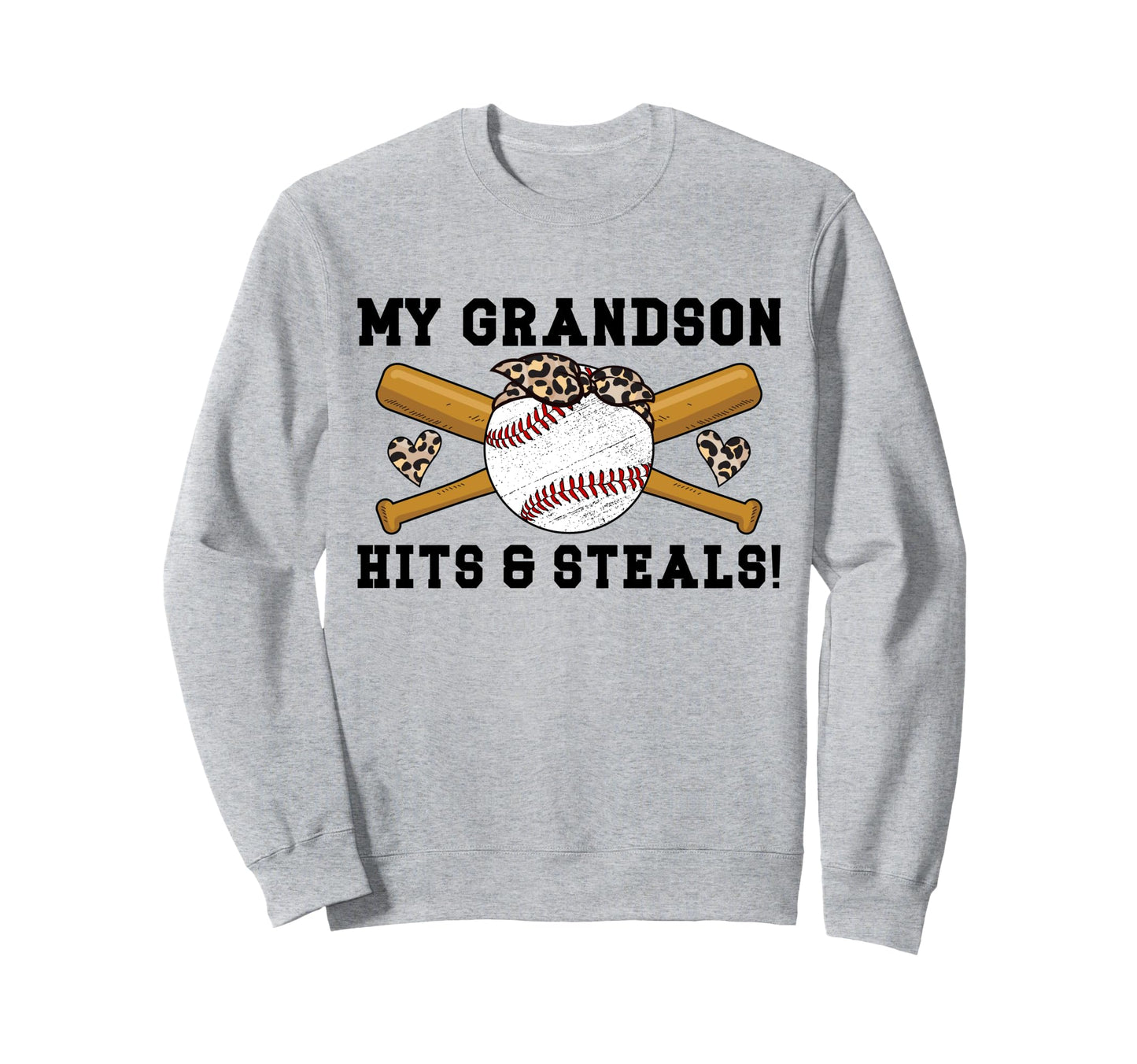 My Grandson Baseball Grandma Sweatshirt - Novelty Apparel for Adults - T-Shirt, Sweatshirt, Hoodie