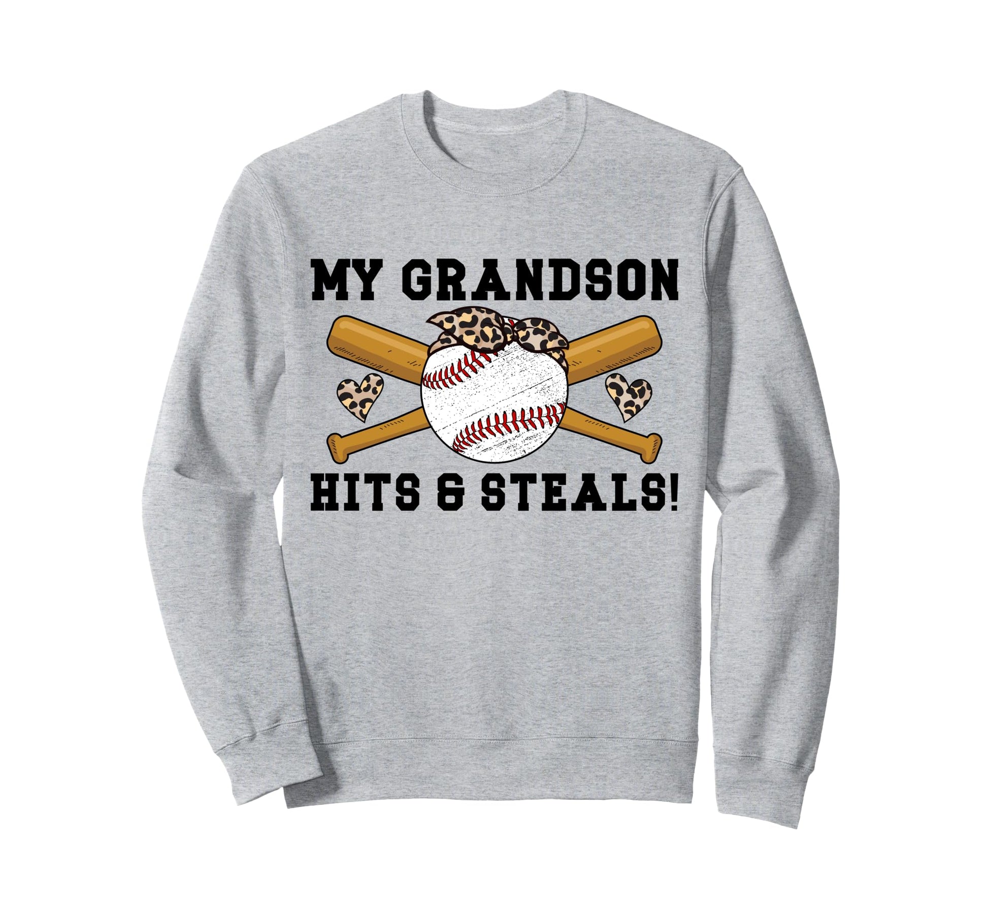 My Grandson Baseball Grandma Sweatshirt - Novelty Apparel for Adults - T-Shirt, Sweatshirt, Hoodie