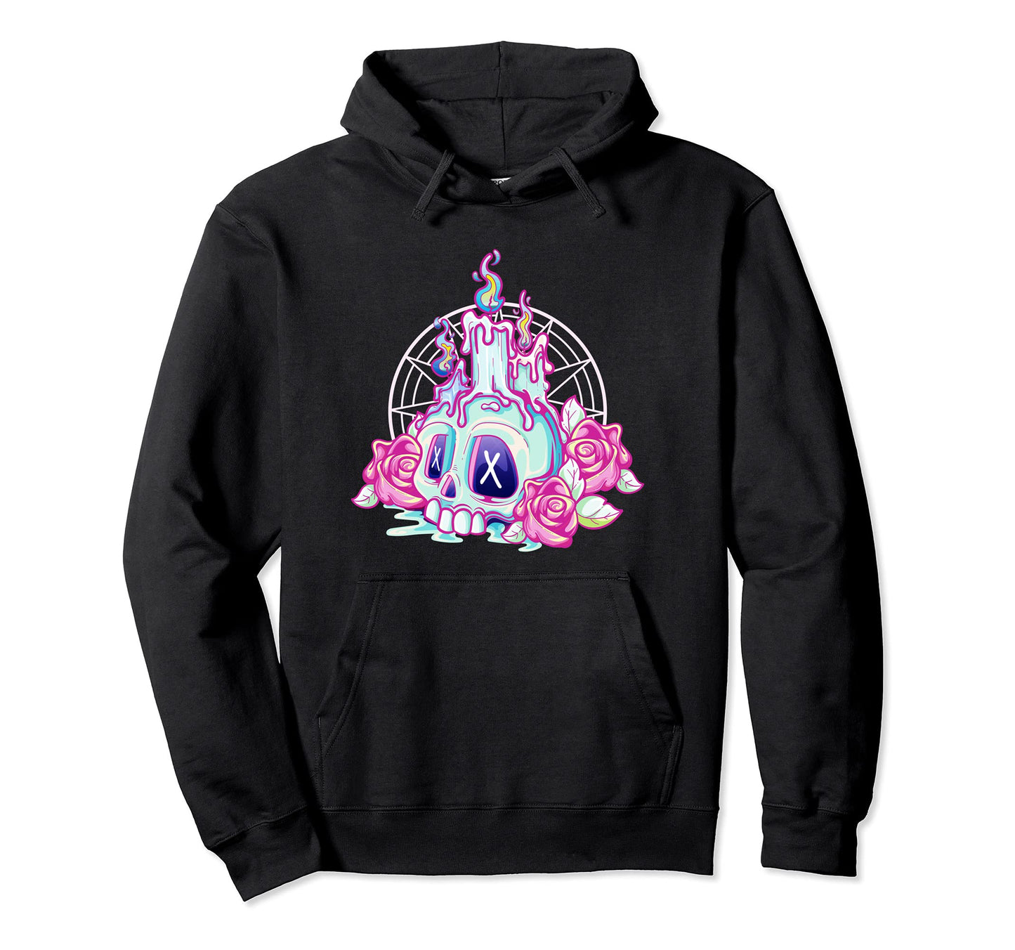Kawaii Pastel Goth Creepy Wicca Skull Hoodie - Custom Art Print for Adults - T-Shirt, Sweatshirt, Hoodie