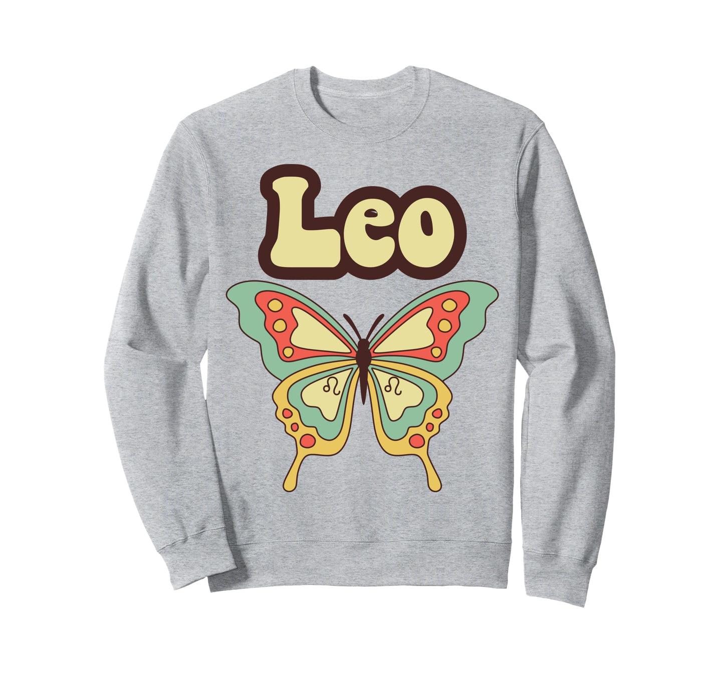 Leo Zodiac Butterfly Boho Sweatshirt - Casual Everyday Wear Men Women - T-Shirt, Sweatshirt, Hoodie