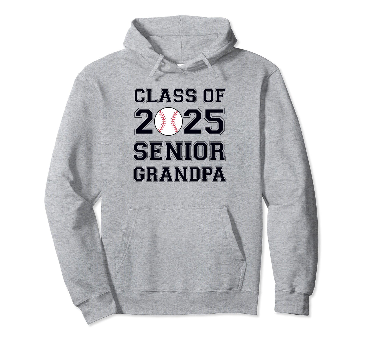Class 2025 Baseball Grandpa Senior Hoodie - Novelty Apparel for Adults - T-Shirt, Sweatshirt, Hoodie