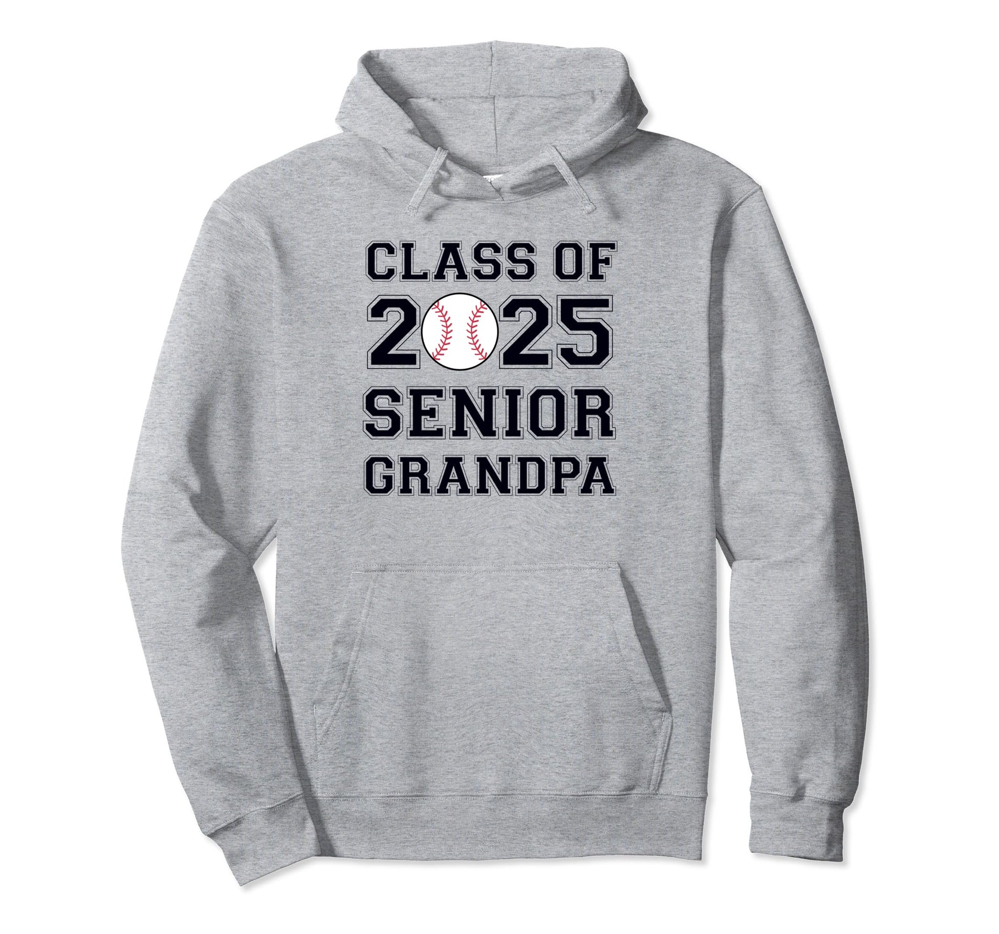Class 2025 Baseball Grandpa Senior Hoodie - Novelty Apparel for Adults - T-Shirt, Sweatshirt, Hoodie