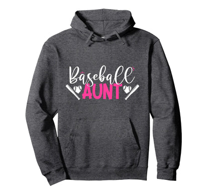 Baseball Aunt Baseball Lover Fan Gift Hoodie - Custom Art Print Unisex - T-Shirt, Sweatshirt, Hoodie