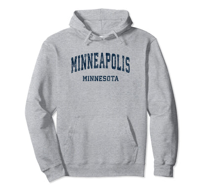 Minneapolis Minnesota Mn Varsity Hoodie - Casual Everyday Wear Unisex - T-Shirt, Sweatshirt, Hoodie