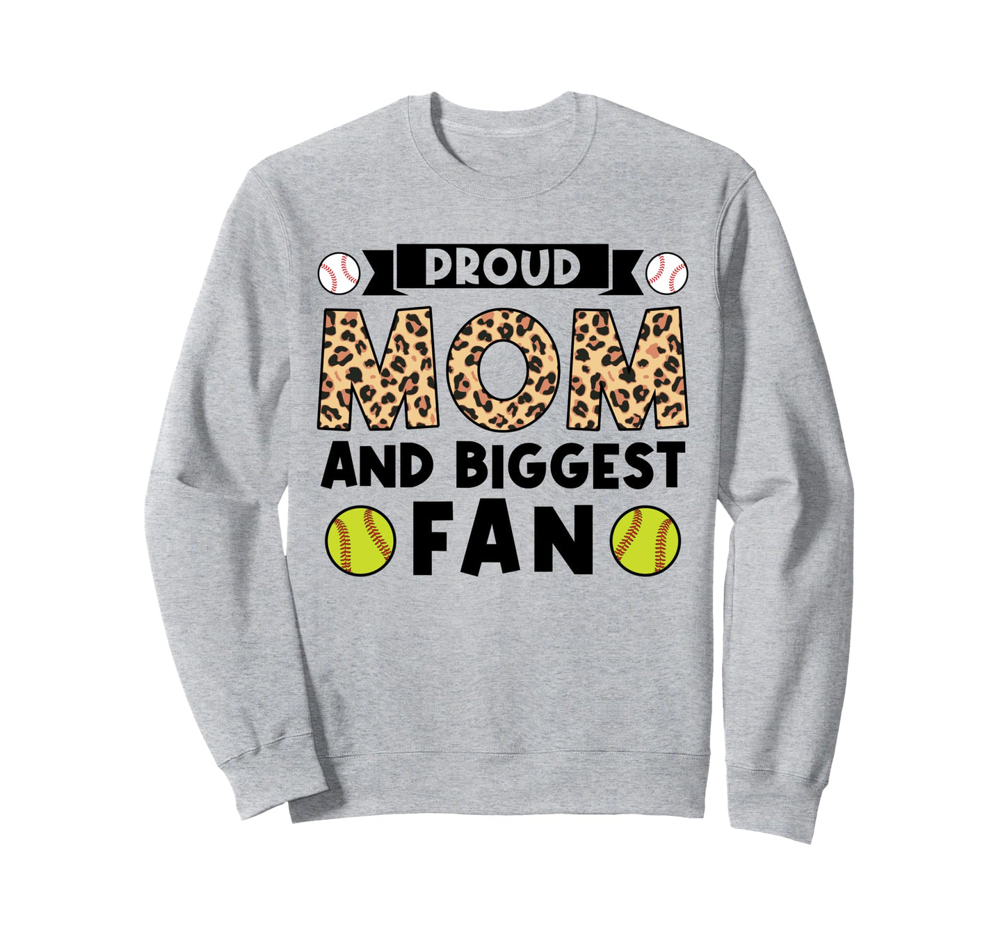 Proud Mom And Biggest Fan Softball Sweatshirt - Custom Art Print Unisex - T-Shirt, Sweatshirt, Hoodie