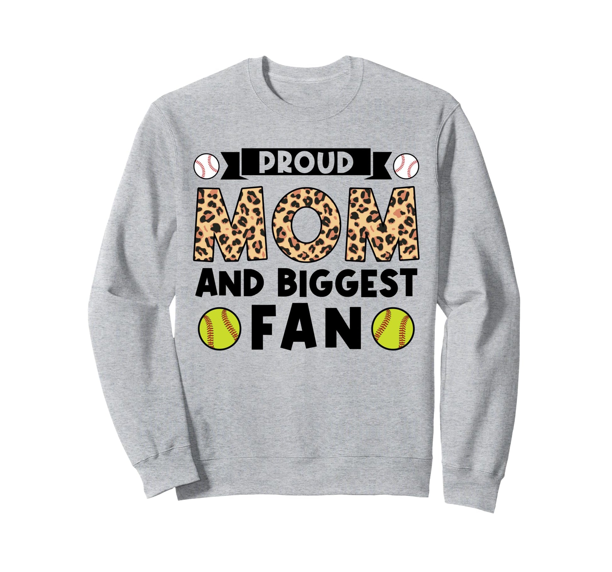 Proud Mom And Biggest Fan Softball Sweatshirt - Custom Art Print Unisex - T-Shirt, Sweatshirt, Hoodie