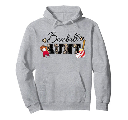 Baseball Aunt Leopard Aunt Baseball Hoodie - Aesthetic Graphic Men Women - T-Shirt, Sweatshirt, Hoodie