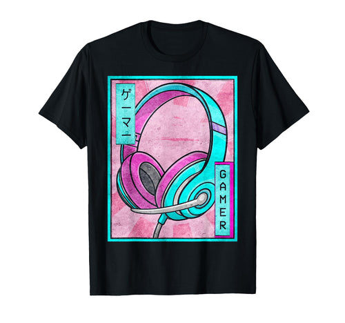 Gamer Gaming Headset Japanese T-Shirt - Fun Novelty Design Unisex - T-Shirt, Sweatshirt, Hoodie