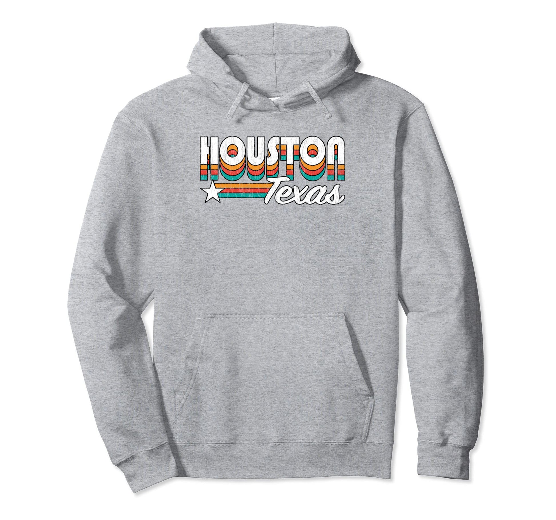 Houston Tx Houston Texas Rainbow Hoodie - Custom Art Print Unisex - T-Shirt, Sweatshirt, Hoodie