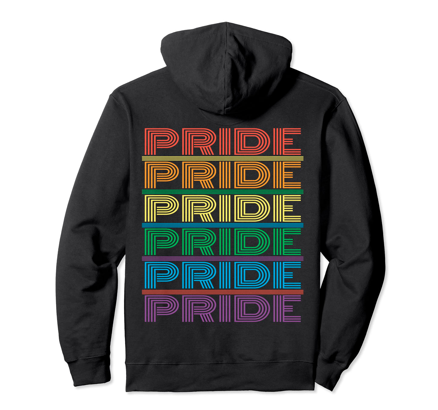 Lgbt Gay Lesbian Rainbow Pride Parade Hoodie - Minimalist Print for Adults - T-Shirt, Sweatshirt, Hoodie