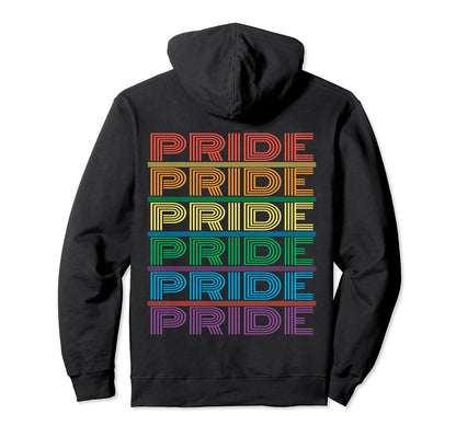 Lgbt Gay Lesbian Rainbow Pride Parade Hoodie - Minimalist Print for Adults - T-Shirt, Sweatshirt, Hoodie