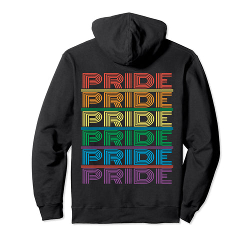 Lgbt Gay Lesbian Rainbow Pride Parade Hoodie - Minimalist Print for Adults - T-Shirt, Sweatshirt, Hoodie