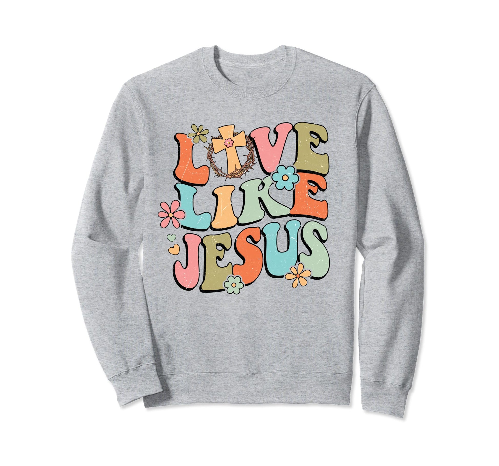 Boho Love Like Jesus Religious Cross Sweatshirt - Custom Art Print Unisex - T-Shirt, Sweatshirt, Hoodie