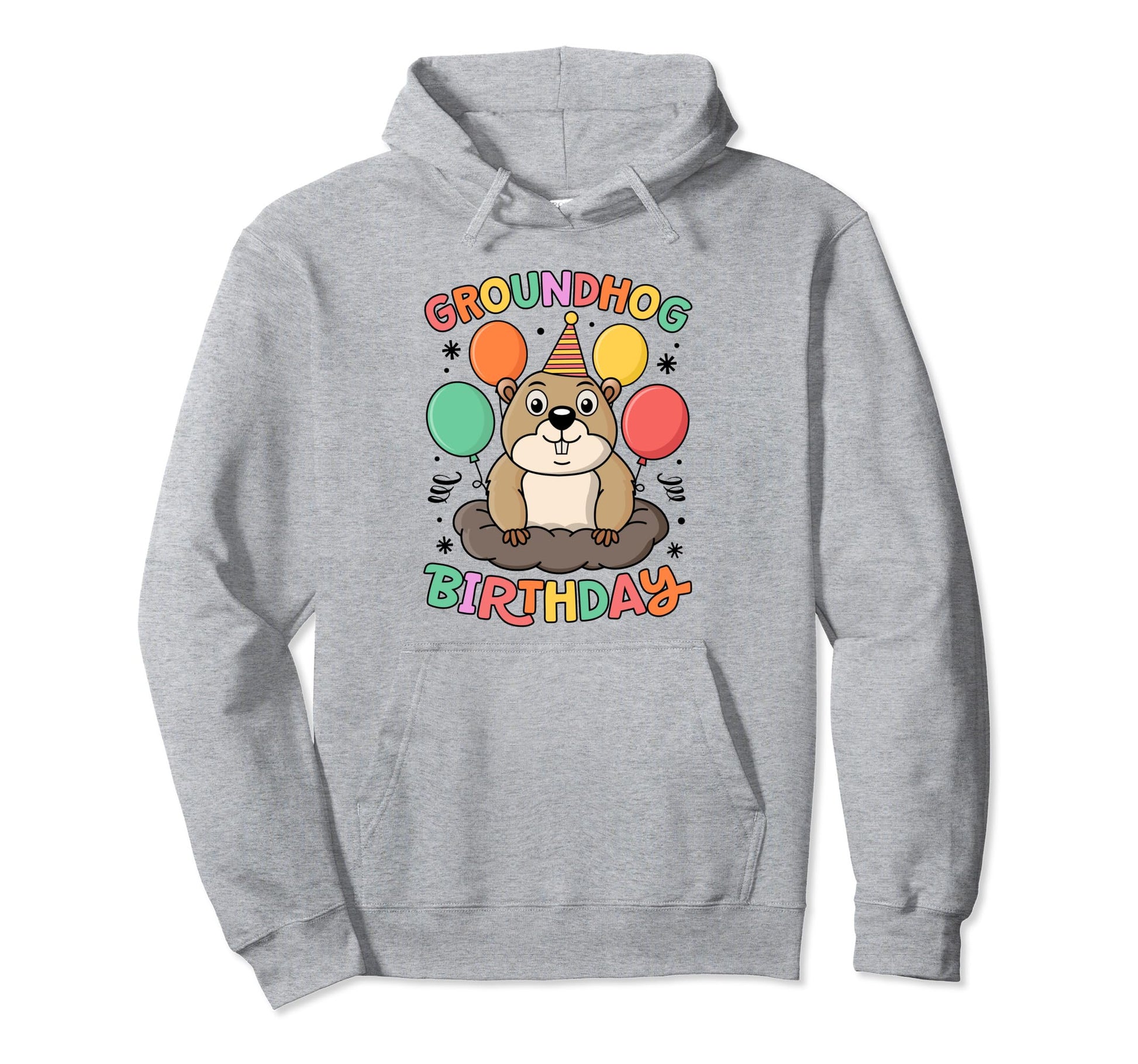 Groundhog Day Birthday Party Hat Hoodie - Custom Art Print Men Women - T-Shirt, Sweatshirt, Hoodie