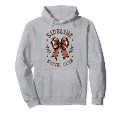 Womens Moms Coquette Bow Football Hoodie - Novelty Apparel for Adults - T-Shirt, Sweatshirt, Hoodie
