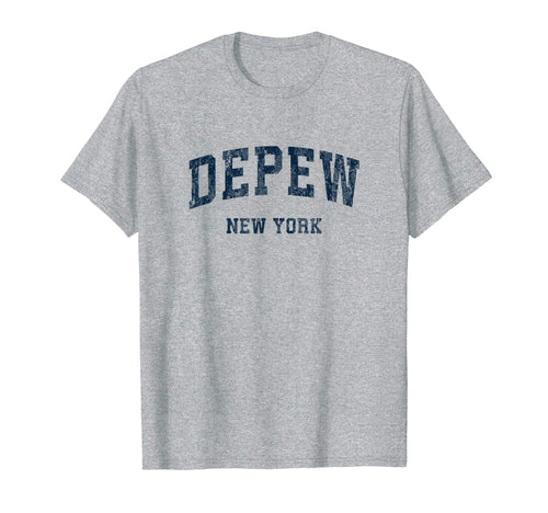 Depew New York Ny Varsity Sports Navy T-Shirt - Trendy Graphic Men Women - T-Shirt, Sweatshirt, Hoodie