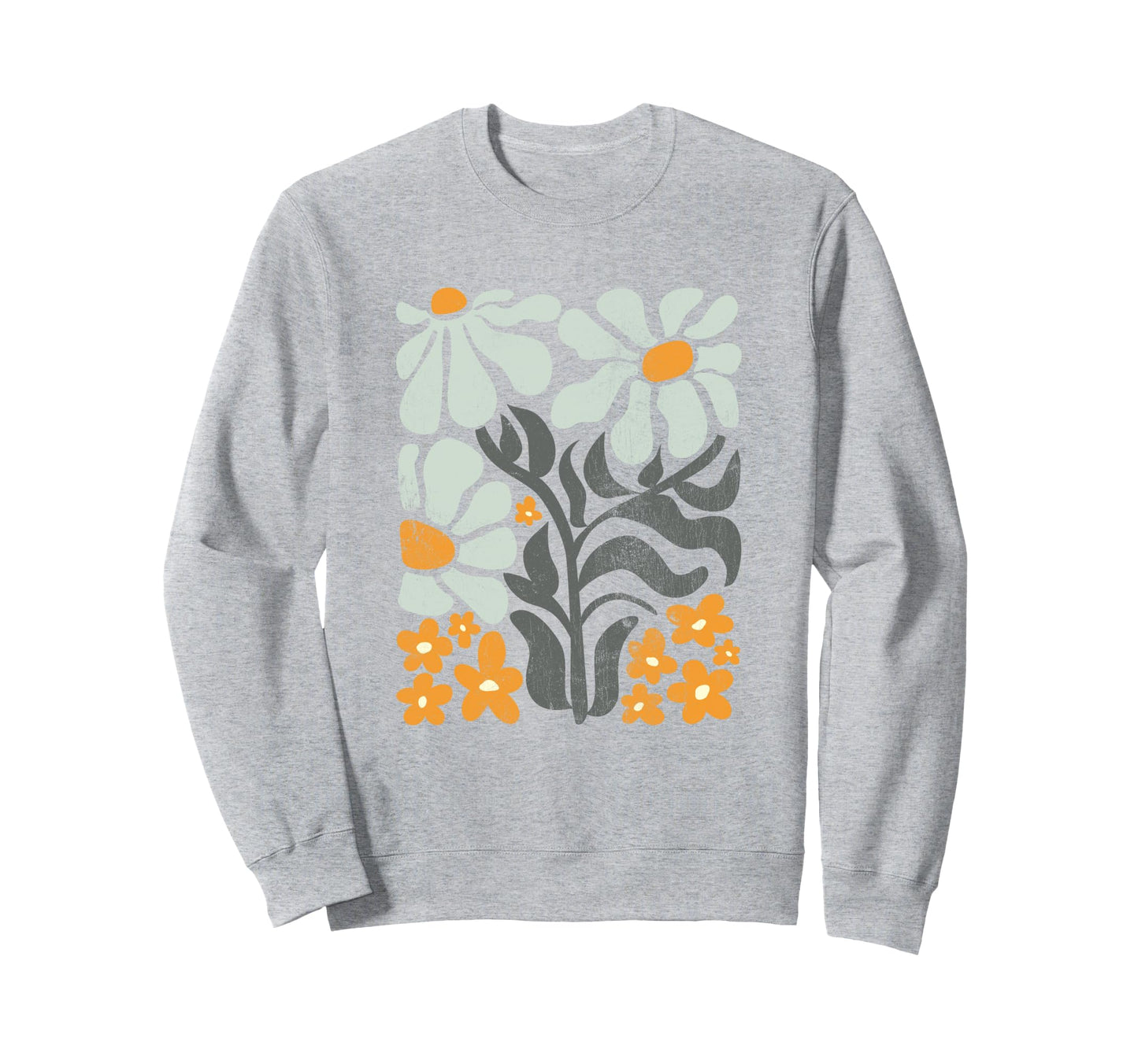 Boho Flowers Abstract Daisies Flower Sweatshirt - Aesthetic Graphic Unisex - T-Shirt, Sweatshirt, Hoodie