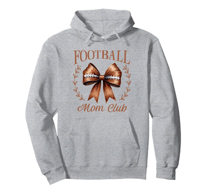 Game Day Croquette Bow Football Mom Hoodie - Fun Novelty Design for Adults - T-Shirt, Sweatshirt, Hoodie