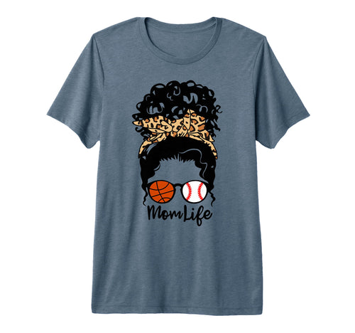 Mom Life Messy Bun Curly Hair T-Shirt - Casual Everyday Wear Unisex - T-Shirt, Sweatshirt, Hoodie