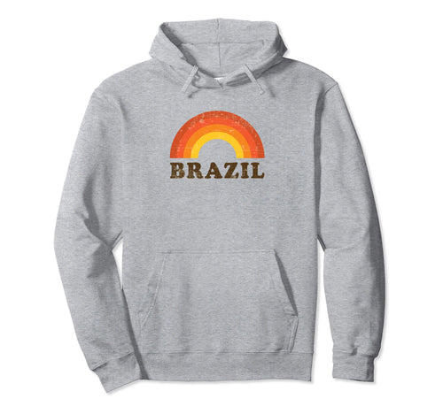 Brazil Rainbow Souvenir 60S 70S Hoodie - Fun Novelty Design Unisex - T-Shirt, Sweatshirt, Hoodie