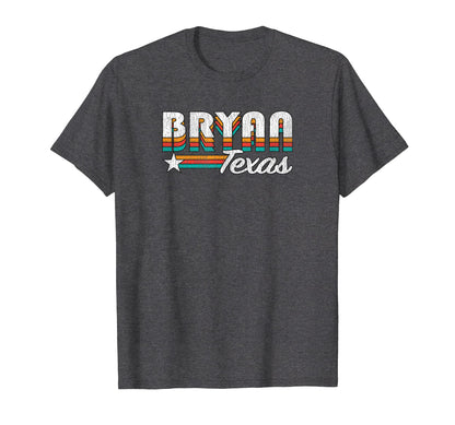 Bryan Tx Bryan Texas Rainbow T-Shirt - Graphic Print for Adults - T-Shirt, Sweatshirt, Hoodie
