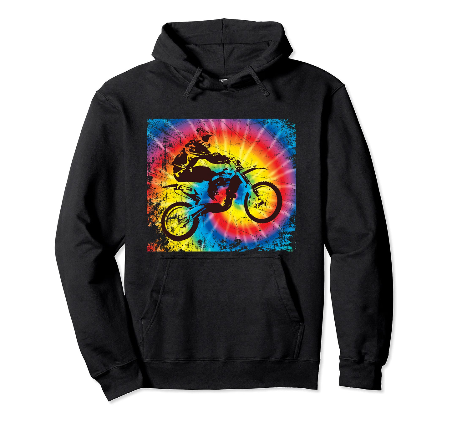 Off Road Motorcycle Motocross Tie Dye Hoodie - Novelty Apparel Men Women - T-Shirt, Sweatshirt, Hoodie