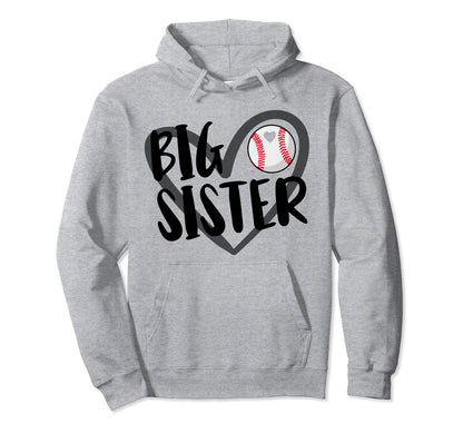 Baseball Big Sister Hoodie - Aesthetic Graphic Unisex - T-Shirt, Sweatshirt, Hoodie