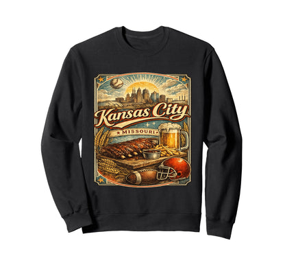 Kansas City Missouri Skyline Kc Sweatshirt - Novelty Apparel Unisex - T-Shirt, Sweatshirt, Hoodie