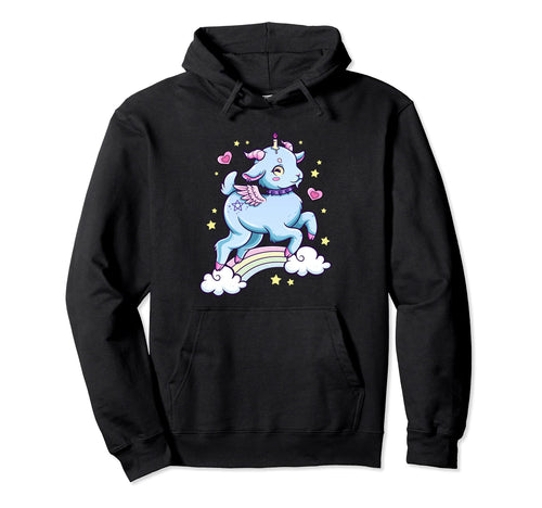 Kawaii Pastel Goth Creepy Baphomet Hoodie - Custom Art Print Unisex - T-Shirt, Sweatshirt, Hoodie