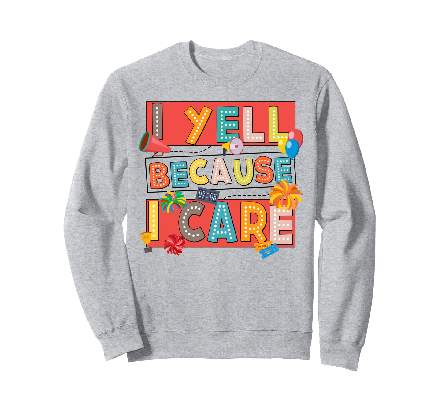 Cheer Mom Cheer Dad Cheerleading I Sweatshirt - Trendy Graphic for Adults - T-Shirt, Sweatshirt, Hoodie