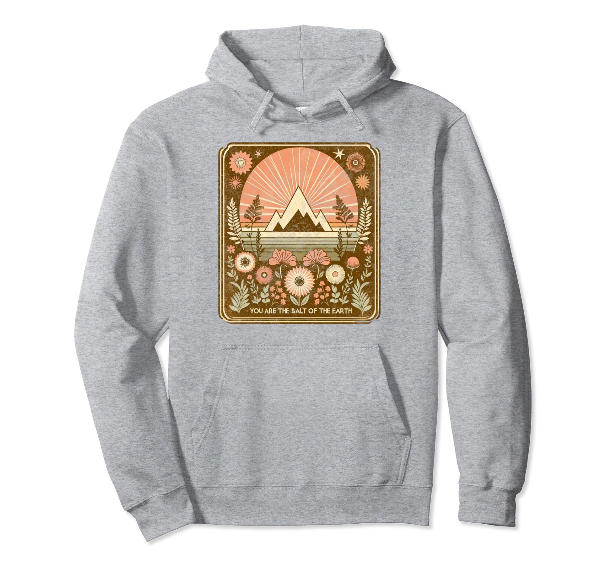 Christian Boho Salt Earth Bible Verse Hoodie - Aesthetic Graphic for Adults - T-Shirt, Sweatshirt, Hoodie