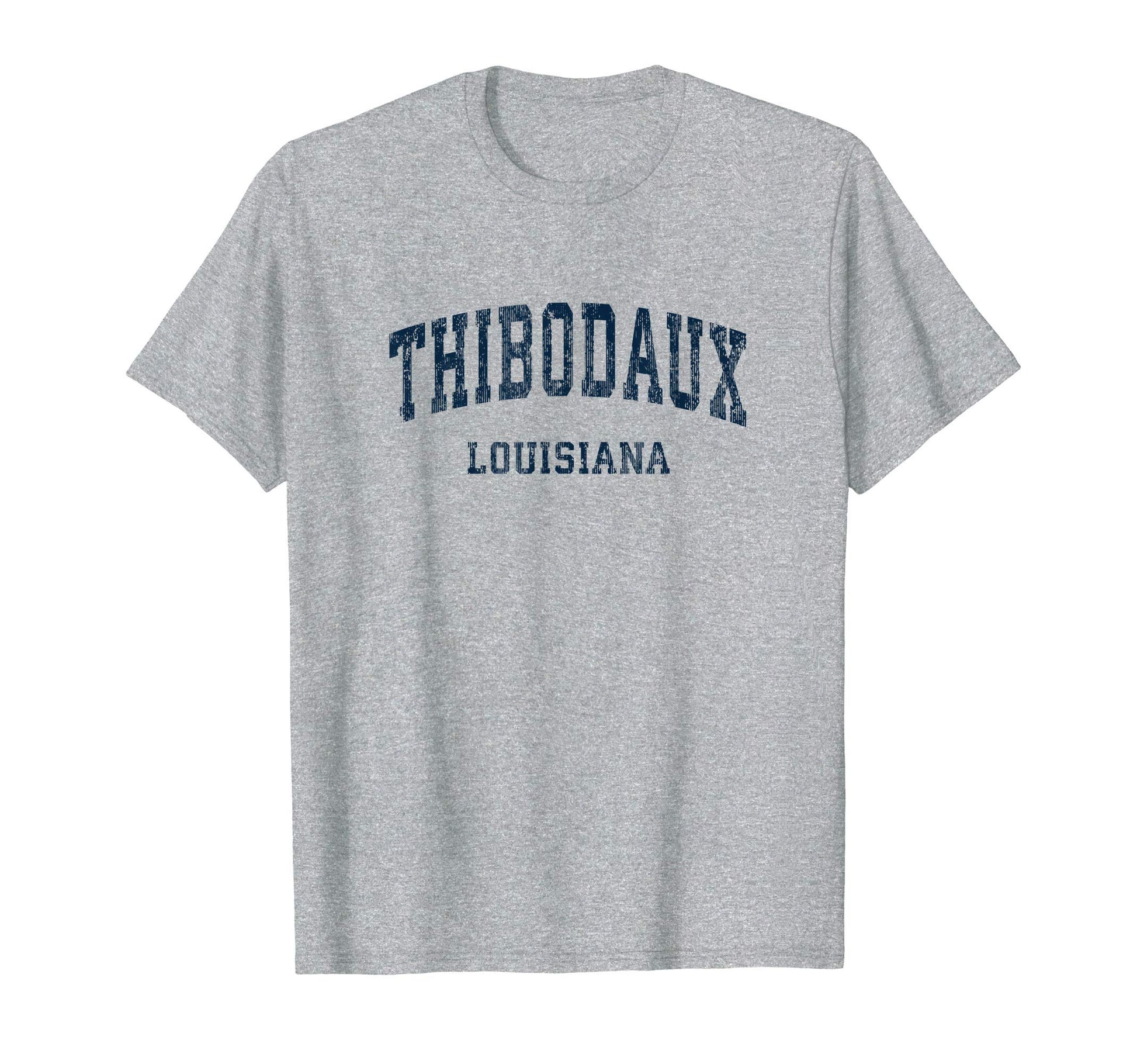 Thibodaux Louisiana La Varsity Sports Navy T-Shirt - Novelty Apparel Unisex - T-Shirt, Sweatshirt, Hoodie