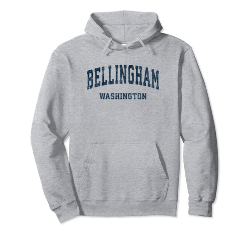 Bellingham Washington Wa Varsity Hoodie - Minimalist Print for Adults - T-Shirt, Sweatshirt, Hoodie