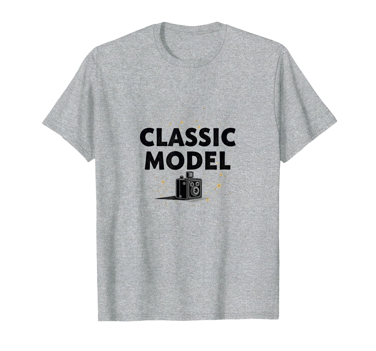Model 1900S Camera Nostalgia Heather Grey T-Shirt - Trendy Graphic Unisex - T-Shirt, Sweatshirt, Hoodie