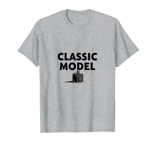 Model 1900S Camera Nostalgia Heather Grey T-Shirt - Trendy Graphic Unisex - T-Shirt, Sweatshirt, Hoodie