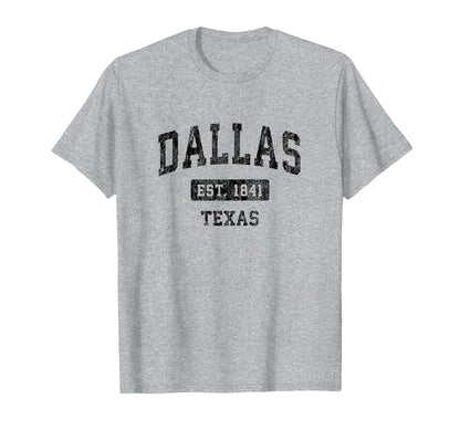 Dallas Texas Tx Sports Black T-Shirt - Streetwear Style for Adults - T-Shirt, Sweatshirt, Hoodie
