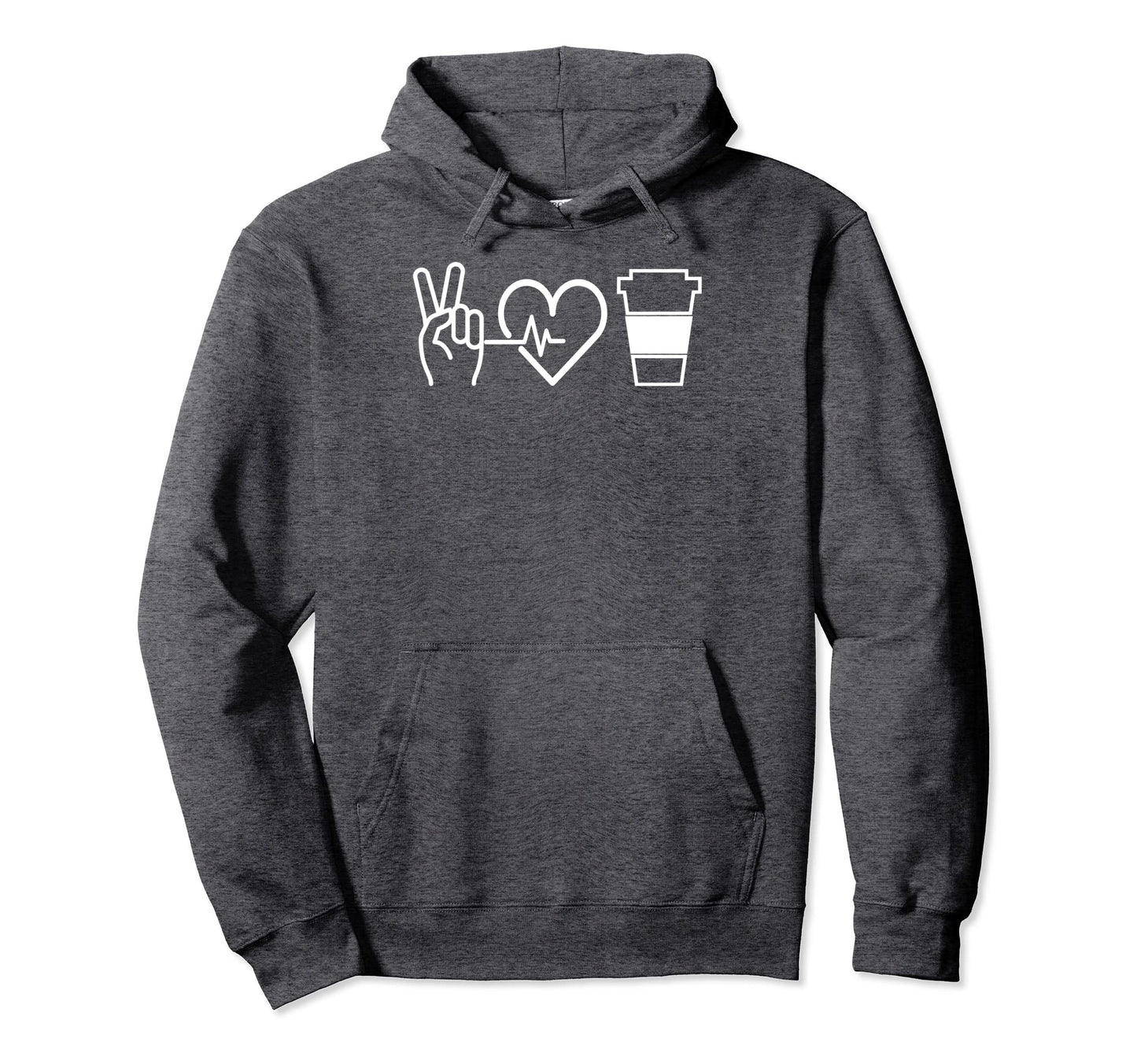 Womens Peace Love And Coffee Nurse Hoodie - Streetwear Style for Adults - T-Shirt, Sweatshirt, Hoodie