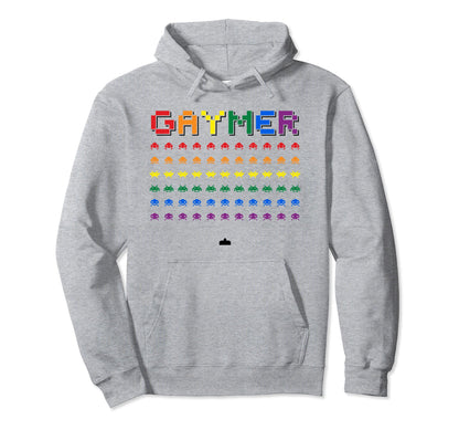 Gaymer Alien Invaders Proud Ally Lgbtq Hoodie - Unique Graphic Men Women - T-Shirt, Sweatshirt, Hoodie
