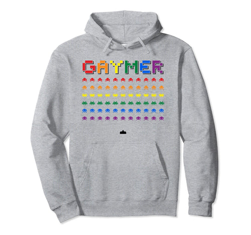 Gaymer Alien Invaders Proud Ally Lgbtq Hoodie - Unique Graphic Men Women - T-Shirt, Sweatshirt, Hoodie