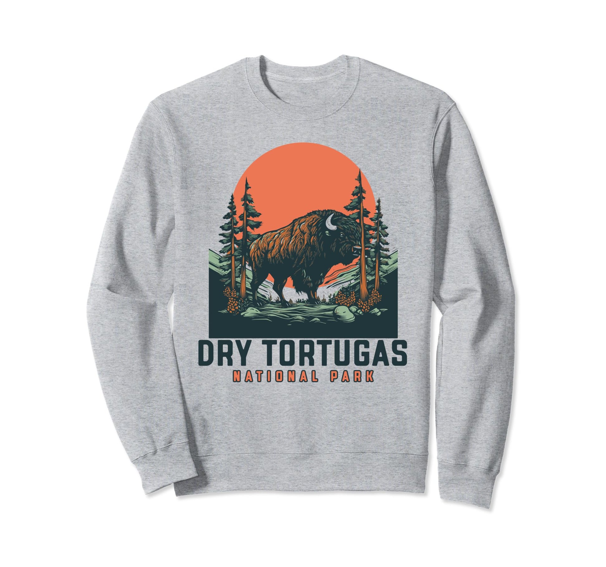 Dry Tortugas National Park Bison Sweatshirt - Fun Novelty Design Unisex - T-Shirt, Sweatshirt, Hoodie