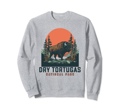 Dry Tortugas National Park Bison Sweatshirt - Fun Novelty Design Unisex - T-Shirt, Sweatshirt, Hoodie
