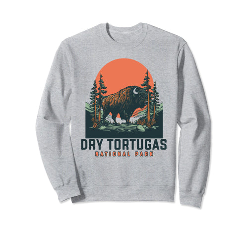 Dry Tortugas National Park Bison Sweatshirt - Fun Novelty Design Unisex - T-Shirt, Sweatshirt, Hoodie