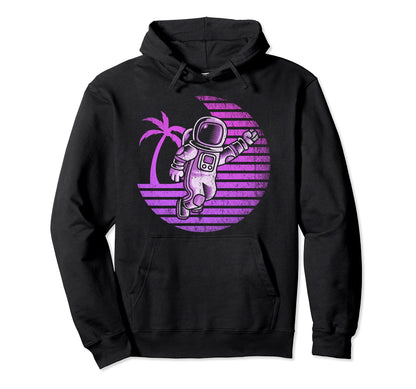 Palm Trees Synthwave 80S Art Hoodie - Casual Everyday Wear Men Women - T-Shirt, Sweatshirt, Hoodie