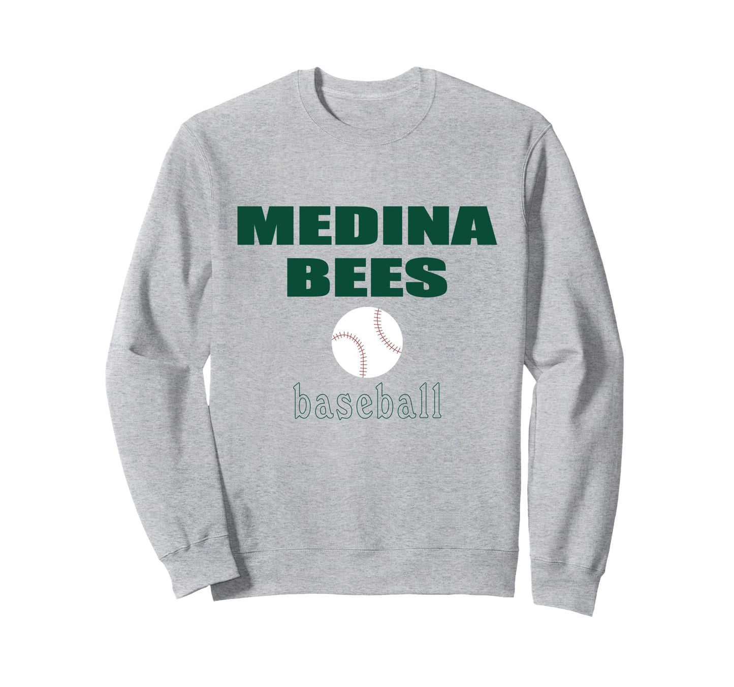 Medina Bees Baseball Hometown Sweatshirt - Fun Novelty Design Men Women - T-Shirt, Sweatshirt, Hoodie
