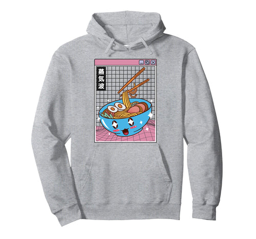 Happy Ramen Bowl Digital Japan Hoodie - Fun Novelty Design for Adults - T-Shirt, Sweatshirt, Hoodie