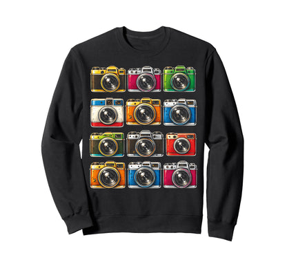 Cameras Photographer Collection Sweatshirt - Novelty Apparel Unisex - T-Shirt, Sweatshirt, Hoodie